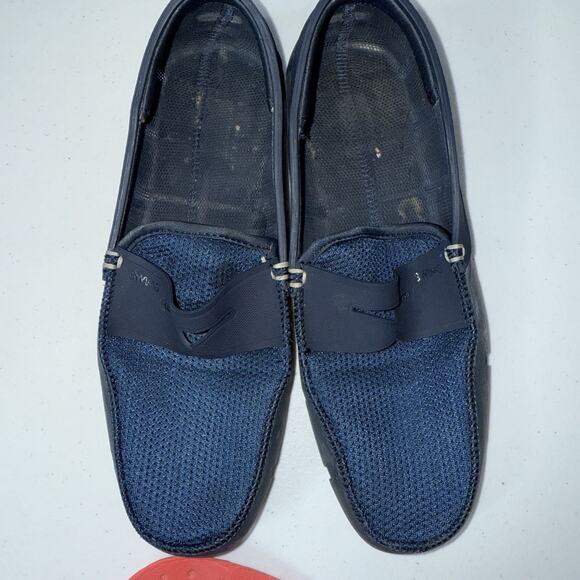 Swims Men’s Mesh Rubber Penny Loafer Boat Shoe Navy Blue Size 7 - Picture 6 of 8